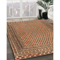 Traditional Dark Sienna Brown Southwestern Rug, tr2767