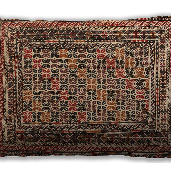 Traditional Classic Rectangular Peru Brown Lumbar Throw Pillow, 13 inch by 19 inch, lbtr2768