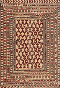 Machine Washable Traditional Saffron Red Rug, wshtr2769