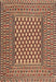 Machine Washable Traditional Saffron Red Rug, wshtr2769