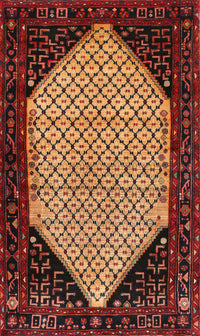 Machine Washable Traditional Deep Red Rug, wshtr276