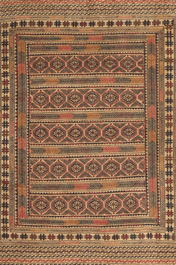 Machine Washable Traditional Sand Brown Rug, wshtr2770