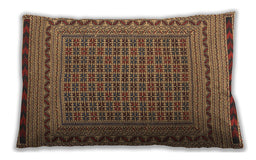Traditional Classic Rectangular Orange Lumbar Throw Pillow, 13 inch by 19 inch, lbtr2771