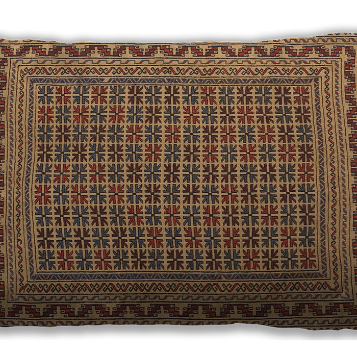 Traditional Classic Rectangular Orange Lumbar Throw Pillow, 13 inch by 19 inch, lbtr2771
