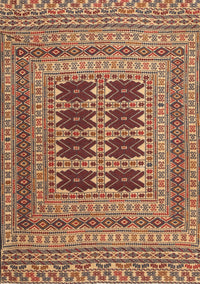 Machine Washable Traditional Sand Brown Rug, wshtr2772