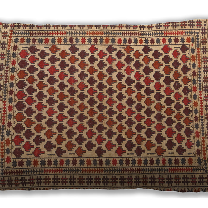 Traditional Classic Rectangular Fire Brick Red Lumbar Throw Pillow, 13 inch by 19 inch, lbtr2774