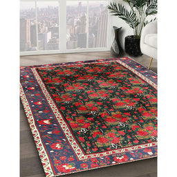 Traditional Brown Red Persian Rug in Family Room, tr2775