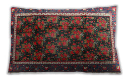 Traditional Classic Rectangular Brown Red Lumbar Throw Pillow, 13 inch by 19 inch, lbtr2775