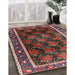 Traditional Brown Red Persian Rug in Family Room, tr2775