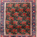 Square Traditional Brown Red Persian Rug, tr2775