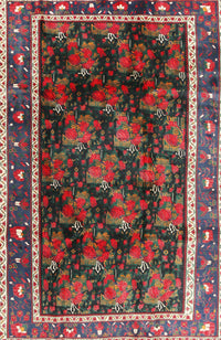 Machine Washable Traditional Brown Red Rug, wshtr2775