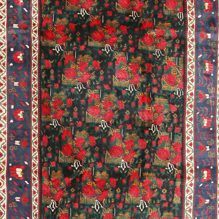 Machine Washable Traditional Brown Red Rug, wshtr2775