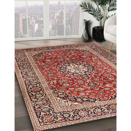 Traditional Red Medallion Rug in Family Room, tr2776