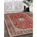 Traditional Red Medallion Rug in Family Room, tr2776