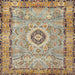 Square Traditional Sienna Brown Persian Rug, tr2778