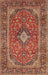 Machine Washable Traditional Sand Brown Rug, wshtr2779