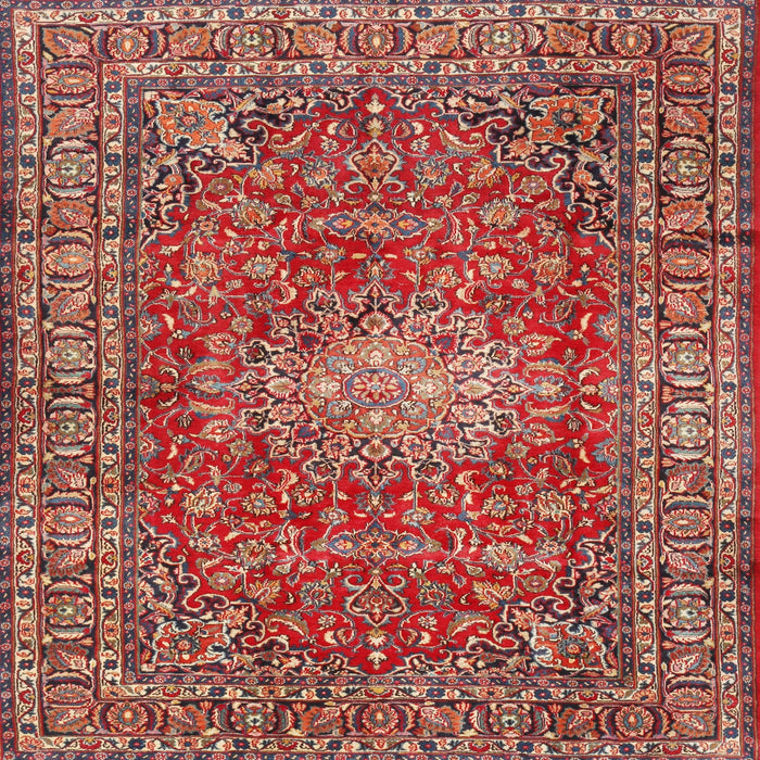 Square Traditional Light Copper Gold Persian Rug, tr2780