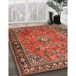 Traditional Red Persian Rug in Family Room, tr2781