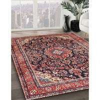 Traditional Saffron Red Medallion Rug, tr2783