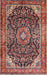 Traditional Saffron Red Medallion Rug, tr2783