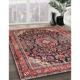 Machine Washable Traditional Saffron Red Rug in a Family Room, wshtr2783