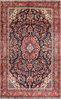 Machine Washable Traditional Saffron Red Rug, wshtr2783