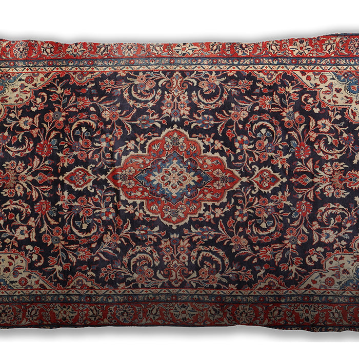 Traditional Classic Rectangular Saffron Red Lumbar Throw Pillow, 13 inch by 19 inch, lbtr2783