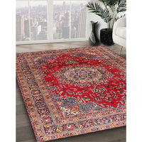 Traditional Camel Brown Medallion Rug, tr2784