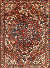 Machine Washable Traditional Tomato Red Rug, wshtr2786