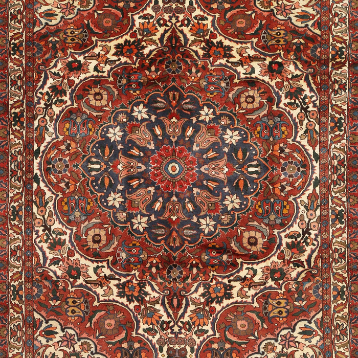 Machine Washable Traditional Tomato Red Rug, wshtr2786