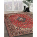 Machine Washable Traditional Saffron Red Rug in a Family Room, wshtr2787