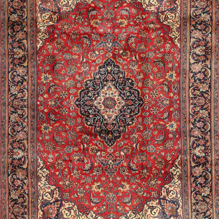 Machine Washable Traditional Saffron Red Rug, wshtr2787