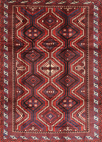 Machine Washable Traditional Chestnut Brown Rug, wshtr2788