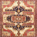 Square Traditional Fire Brick Red Persian Rug, tr278