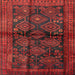 Round Machine Washable Traditional Red Rug, wshtr2790