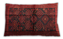 Traditional Classic Rectangular Red Lumbar Throw Pillow, 13 inch by 19 inch, lbtr2790