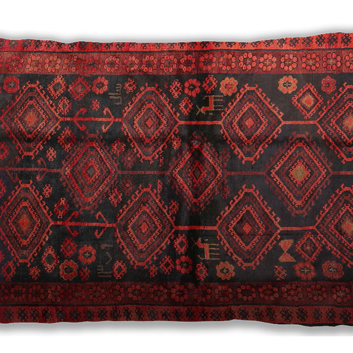 Traditional Classic Rectangular Red Lumbar Throw Pillow, 13 inch by 19 inch, lbtr2790