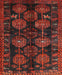 Machine Washable Traditional Tomato Red Rug, wshtr2792