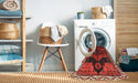 Machine Washable Traditional Sienna Brown Rug in a Washing Machine, wshtr2793