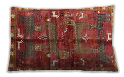 Traditional Classic Rectangular Rust Pink Lumbar Throw Pillow, 13 inch by 19 inch, lbtr2794