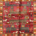 Square Traditional Rust Pink Animal Rug, tr2794