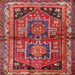 Square Traditional Dark Almond Brown Persian Rug, tr2795