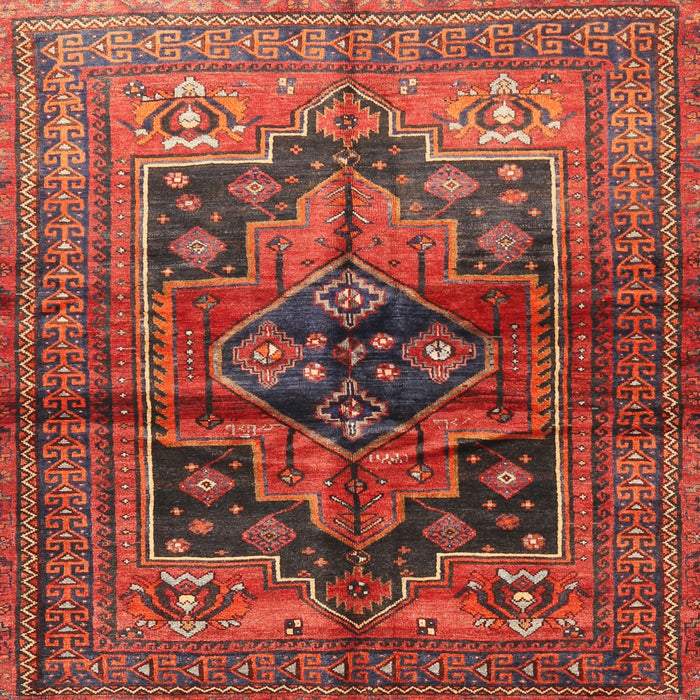Square Traditional Rust Pink Persian Rug, tr2796