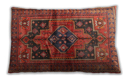Traditional Classic Rectangular Rust Pink Lumbar Throw Pillow, 13 inch by 19 inch, lbtr2796