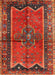 Machine Washable Traditional Sienna Brown Rug, wshtr2797