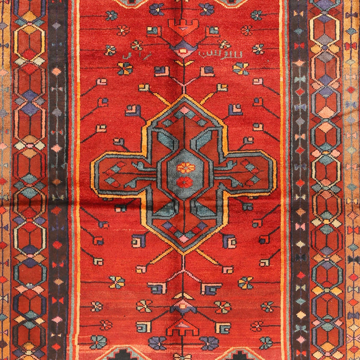 Machine Washable Traditional Sienna Brown Rug, wshtr2797