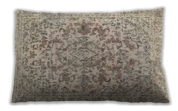 Traditional Classic Rectangular Dark Almond Brown Lumbar Throw Pillow, 13 inch by 19 inch, lbtr2799