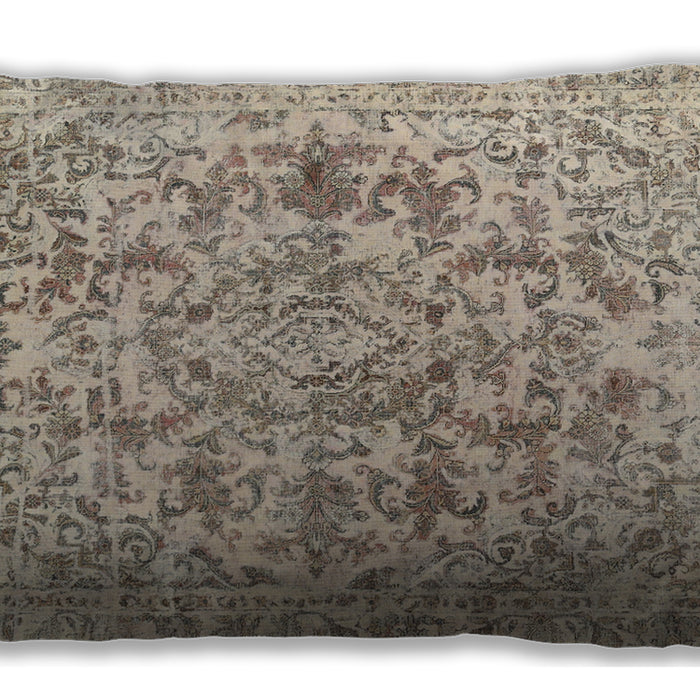 Traditional Classic Rectangular Dark Almond Brown Lumbar Throw Pillow, 13 inch by 19 inch, lbtr2799