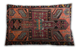 Traditional Classic Rectangular Dark Gold Brown Lumbar Throw Pillow, 13 inch by 19 inch, lbtr279