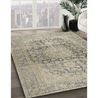 Traditional Khaki Green Persian Rug, tr2800